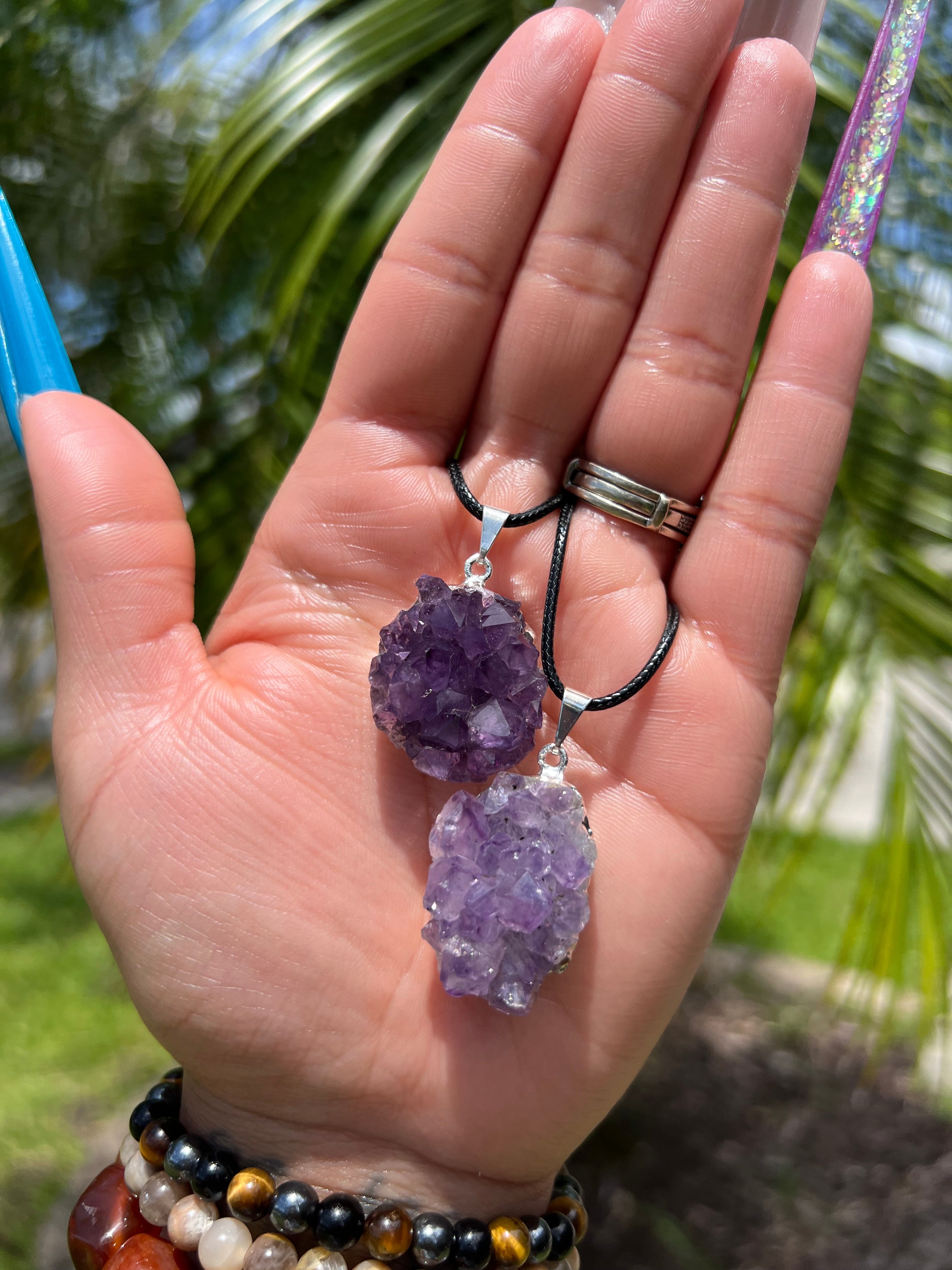 Amethyst Cluster Pendant