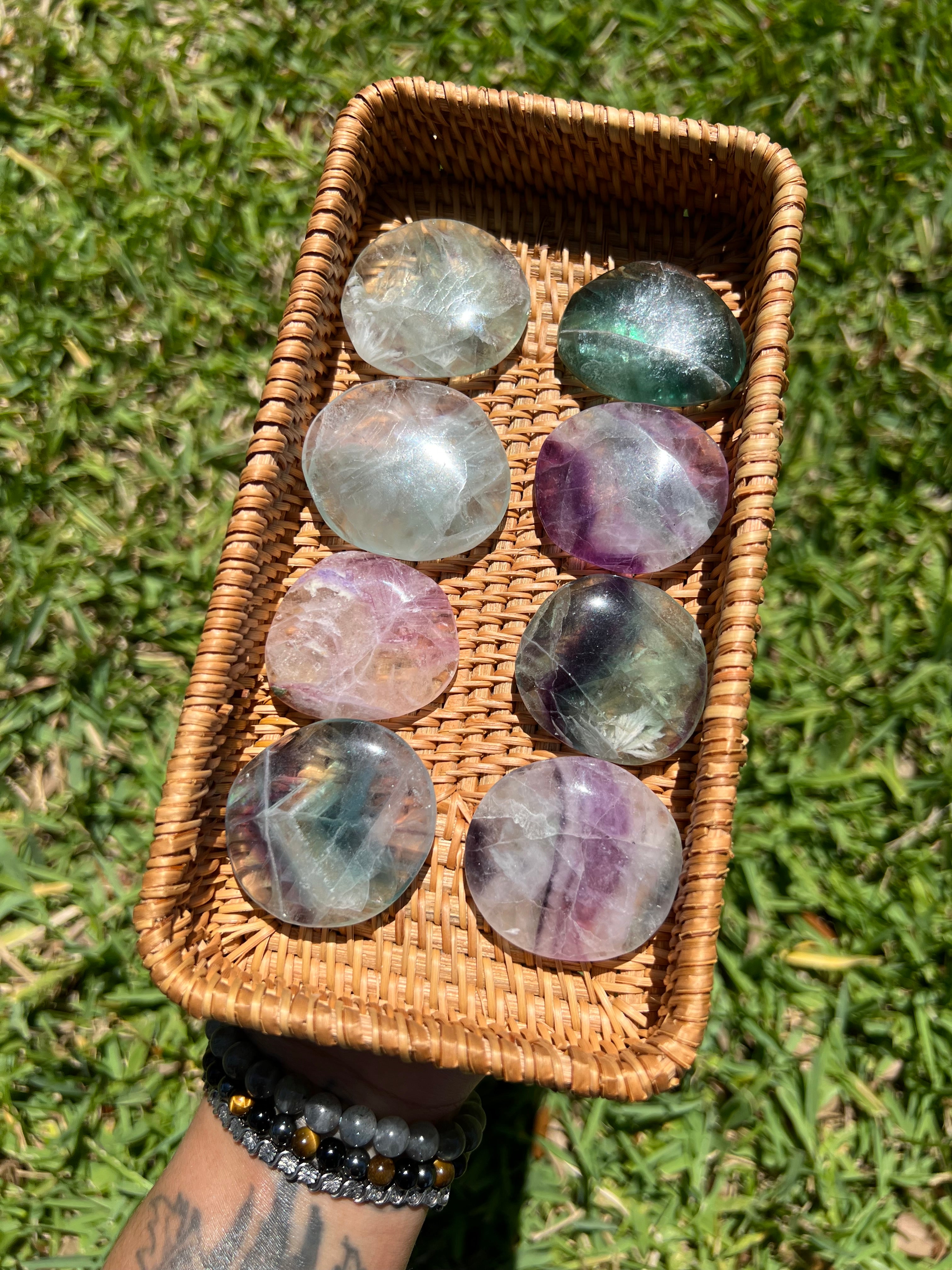 Rainbow Fluorite Palmstone