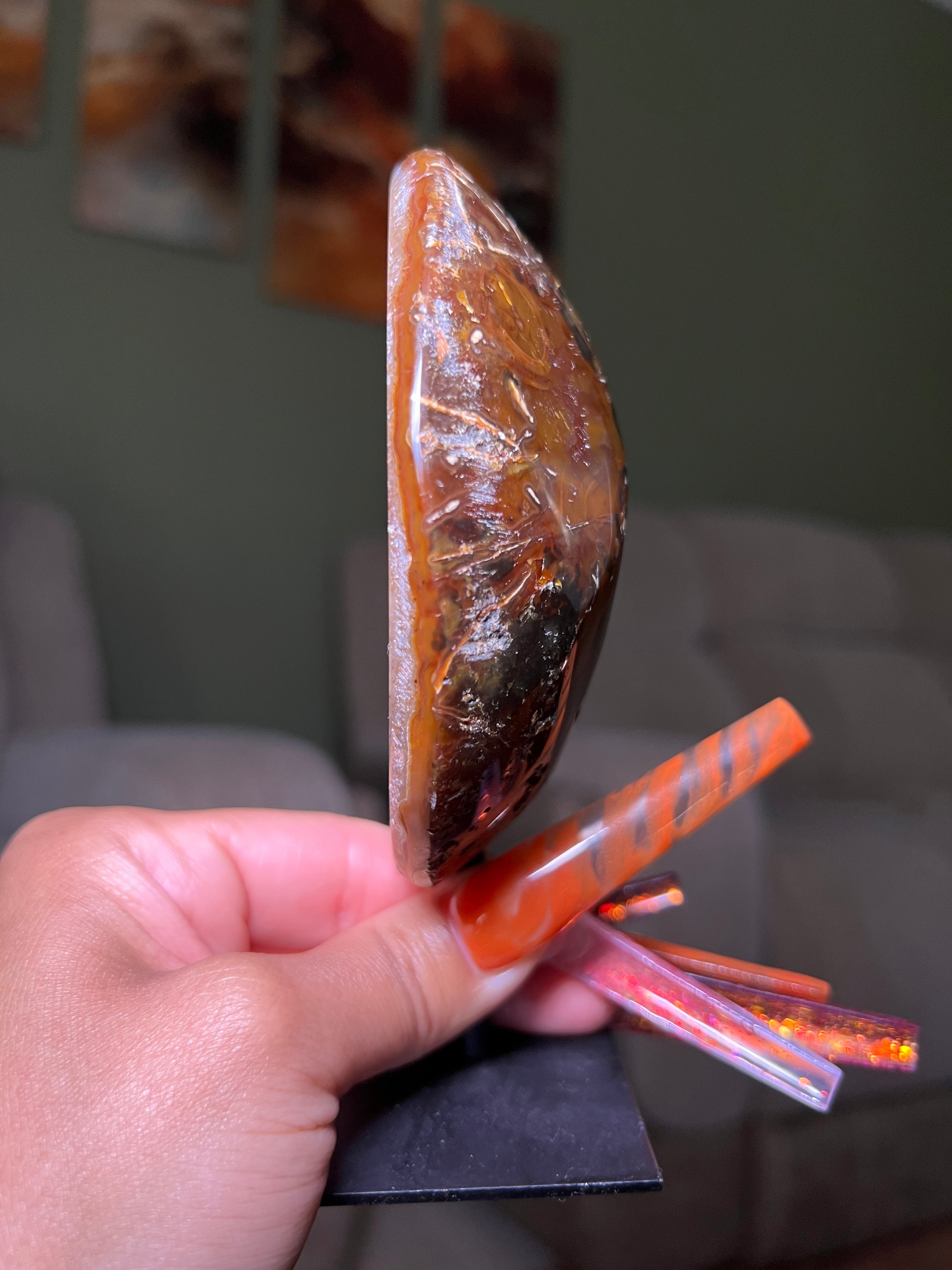 Druzy Agate on Stand