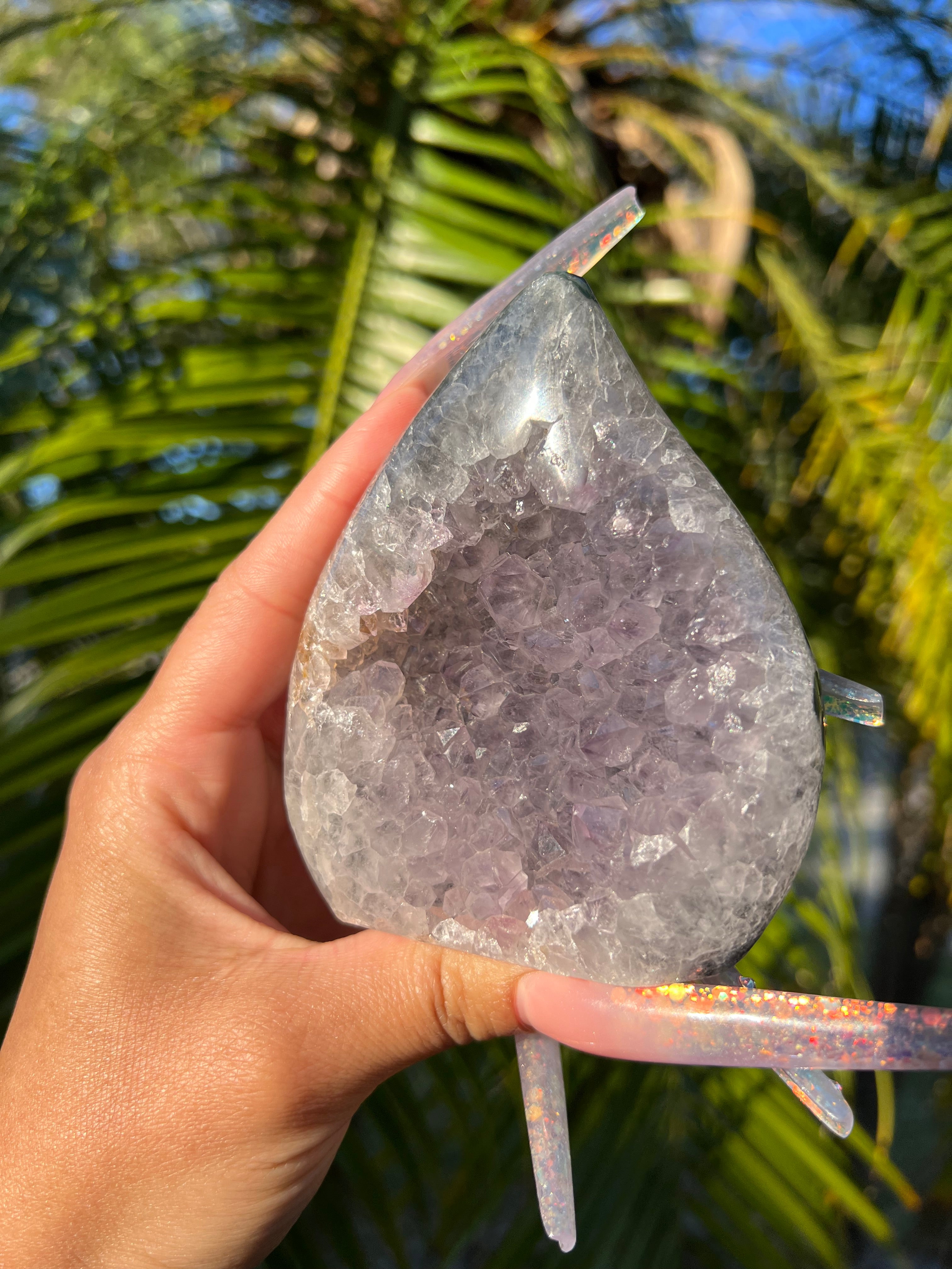 Amethyst Cluster Teardrop