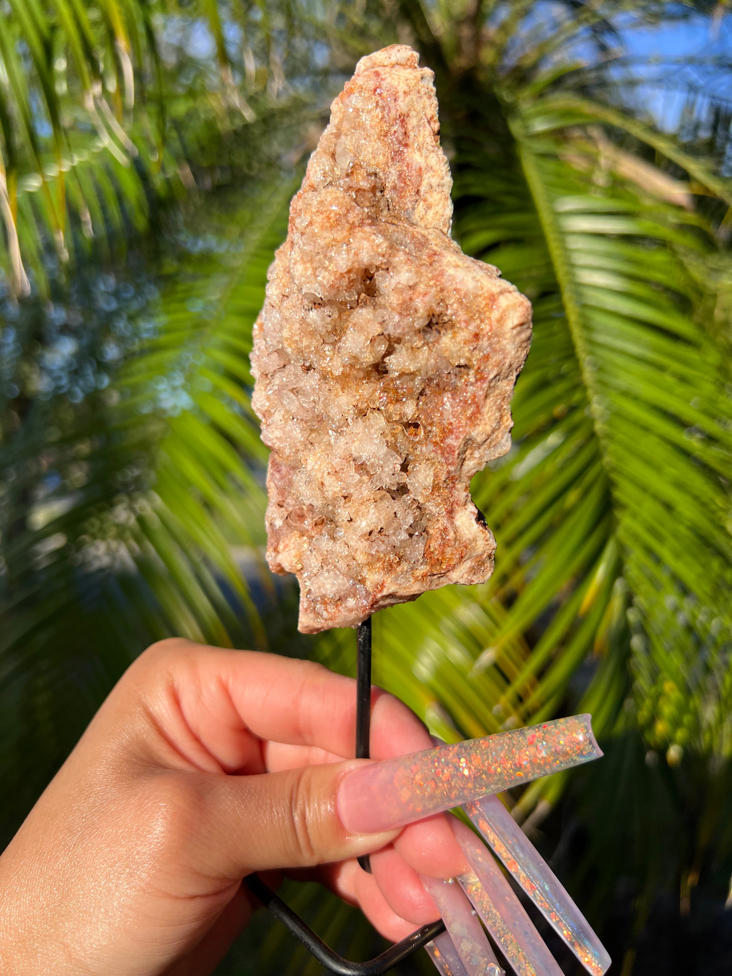 Pink Amethyst Cluster on Stand PA5