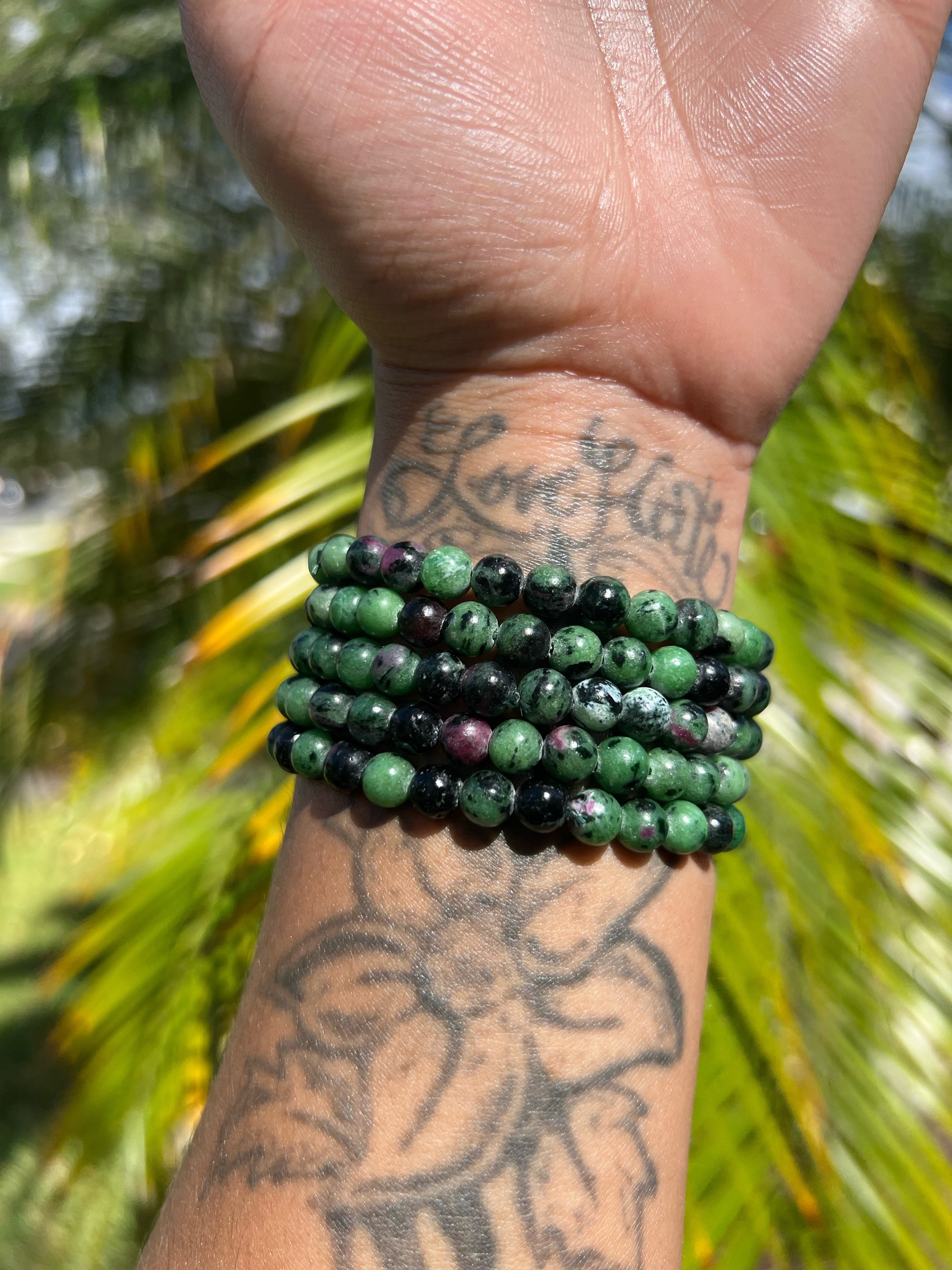 Ruby Zoisite Bracelet (6mm)