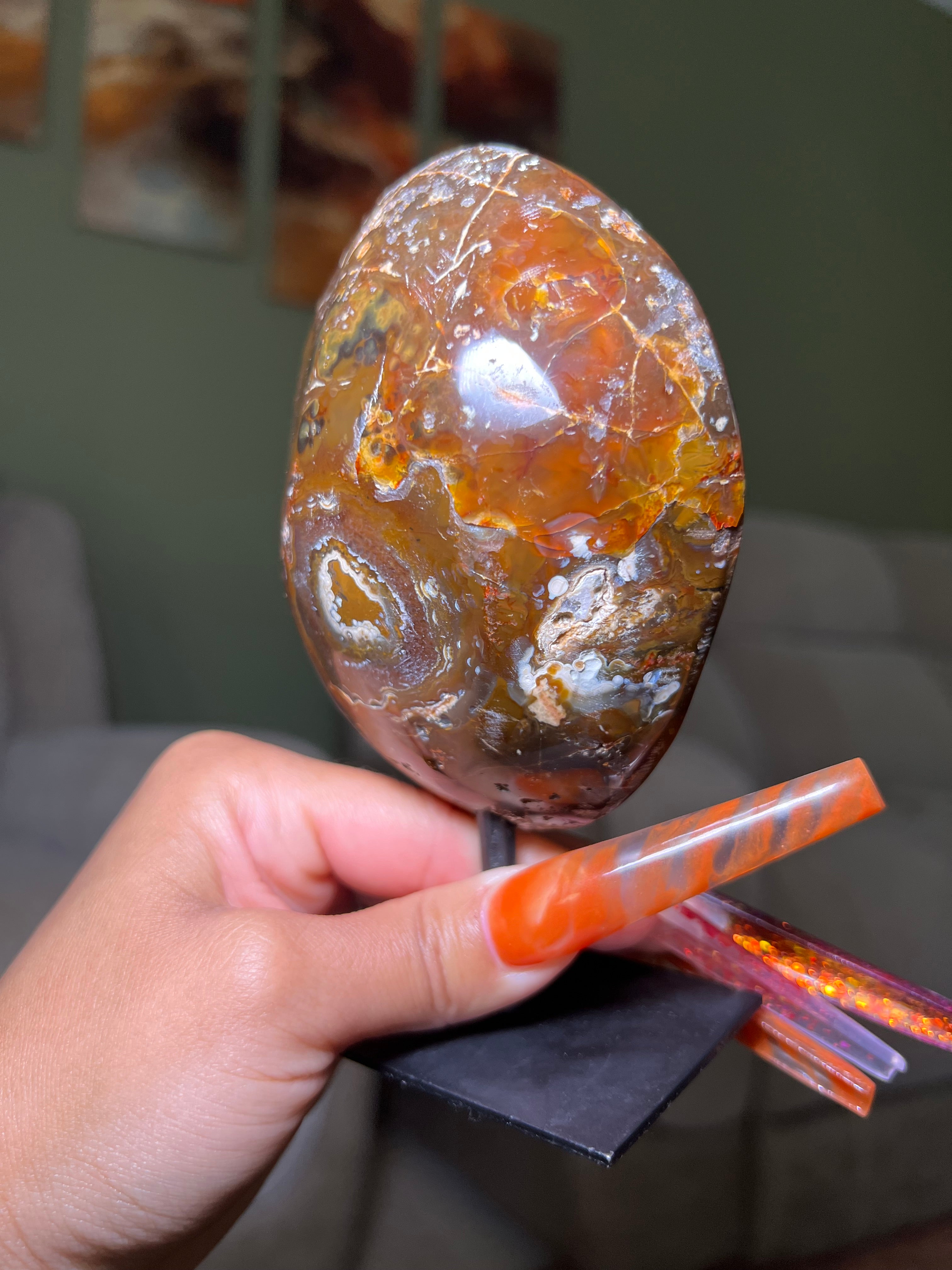 Druzy Agate on Stand