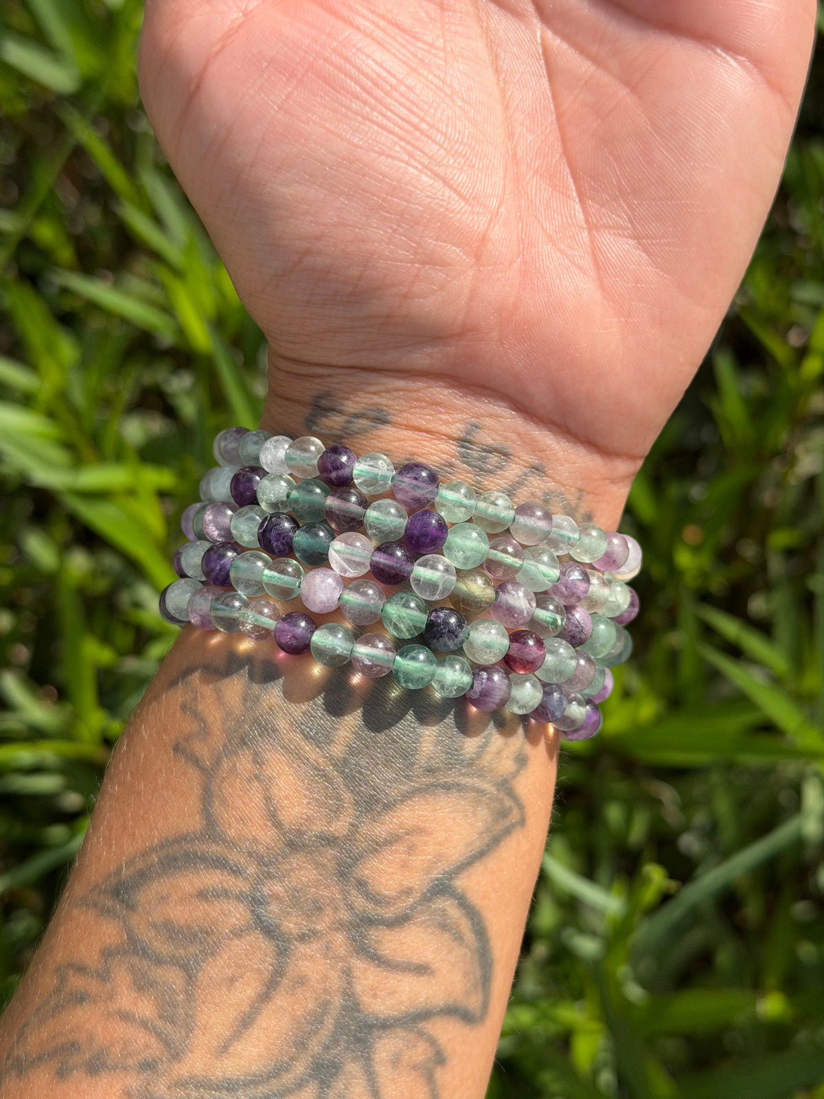 Rainbow Fluorite Bracelet (6mm)