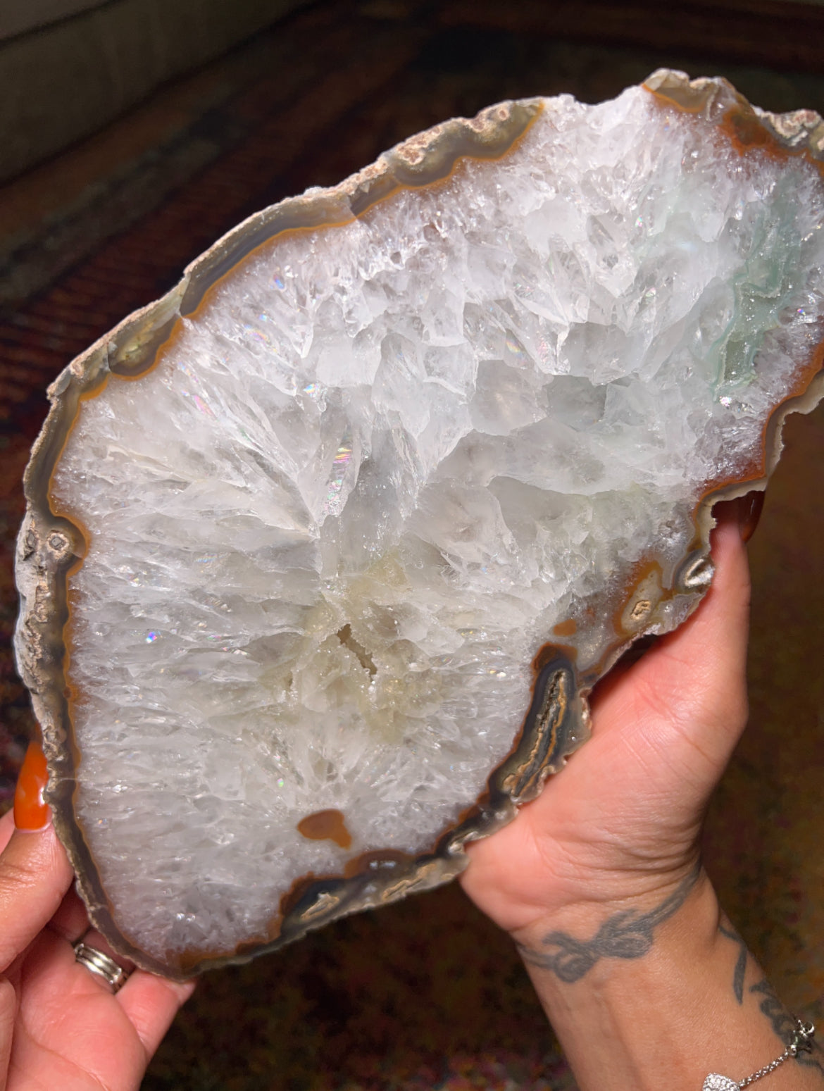 Druzy Agate Slice